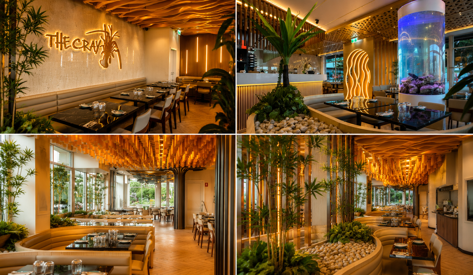 Wedding event dining setting at The Cray Seafood & Grill Bunbury