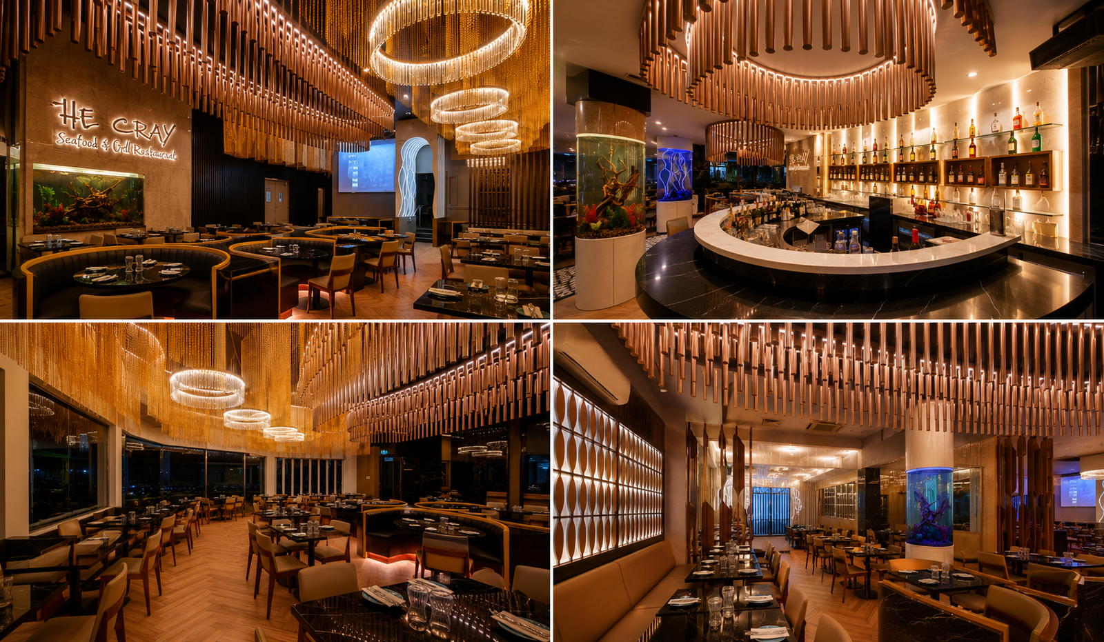 Wedding event dining setting at The Cray Seafood & Grill Fremantle